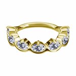 18k gold plated CoCr conch clicker ring with oval zirconia