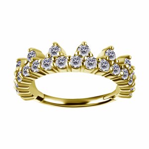 18k gold plated CoCr jewelled crown conch clicker ring