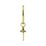 18k gold plated CoCr dagger charm for clicker