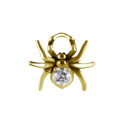 Pendentif araignée en CoCr plaqué or 18k pour clicker Pendentif araignée en CoCr plaqué or 18k pour clicker