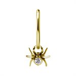 Pendentif araignée en CoCr plaqué or 18k pour clicker