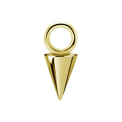 Pendentif conique 5mm en CoCr plaqué or 18k pour clicker Pendentif conique 5mm en CoCr plaqué or 18k pour clicker