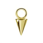 Pendentif conique 5mm en CoCr plaqué or 18k pour clicker