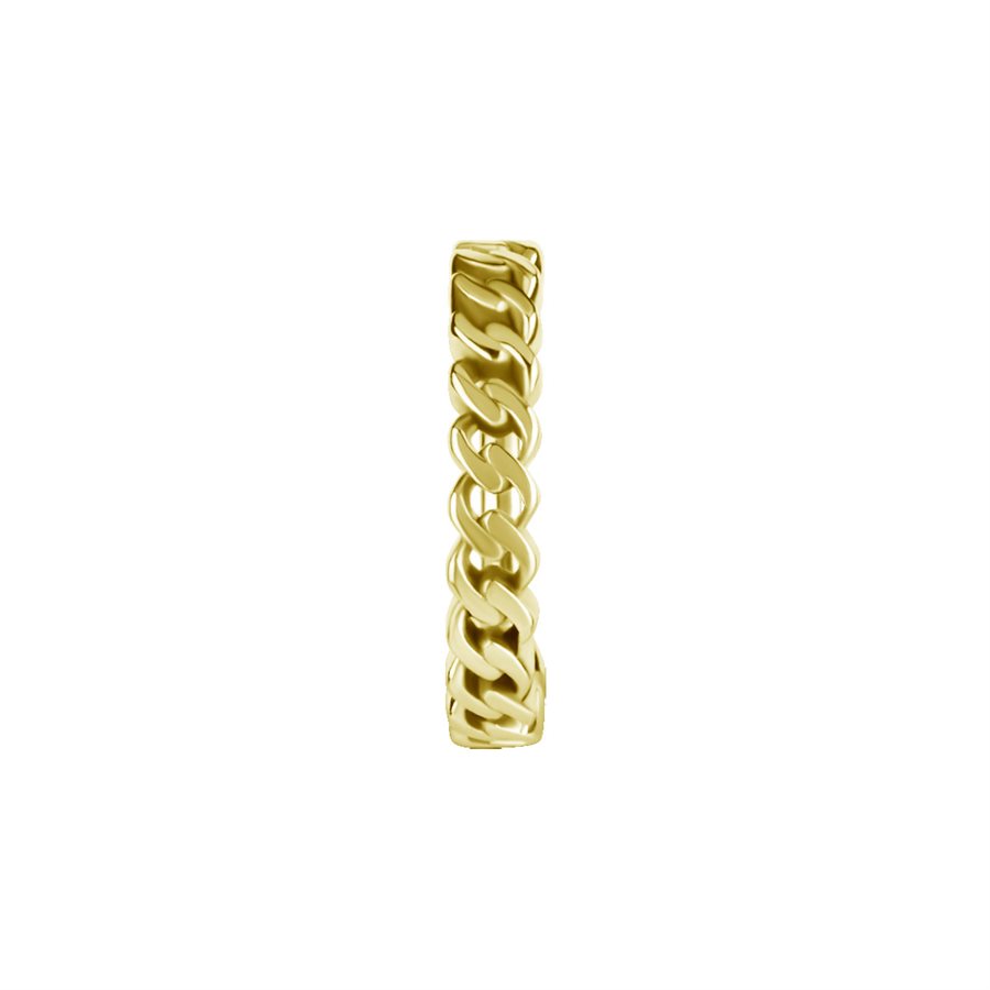Anneau clicker en CoCr plaqué or 18k avec maillons de chaine Anneau clicker en CoCr plaqué or 18k avec maillons de chaine