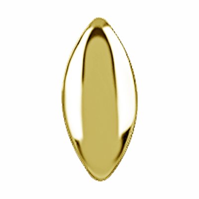 18k gold plated CoCr threadless marquise attachment
