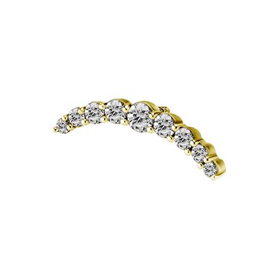 Attache interne plaquée or 24k avec des pierres Attache interne plaquée or 24k avec des pierres