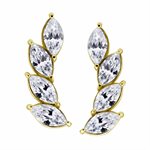 24k gold plated internal attachment with marquise