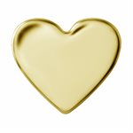 18K gold plated titanium internal heart attachment
