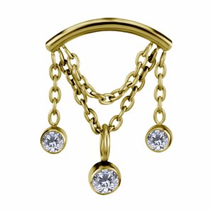 18k gold plated titanium internal attachment for flat helix