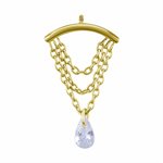 18k gold plated titanium internal attachment with chains