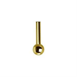 Tige de barbell interne sans filet en titanium plaqué or 24k