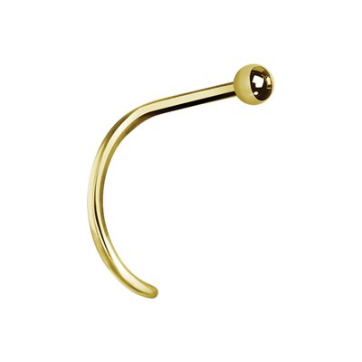Bijou de nez plaqué or 24k avec boule Bijou de nez plaqué or 24k avec boule