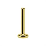 24k gold plated titanium internal threadless (tl) labret pin