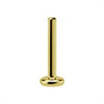 24k gold plated titanium internal threadless (tl) labret pin