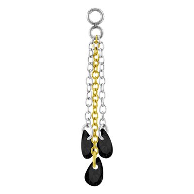 Pendentif avec chaines multicolores et pierres pour clicker Pendentif avec chaines multicolores et pierres pour clicker