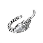 Jewelled hinged clicker ring