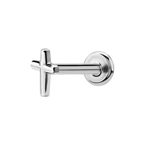 Internal labret with cross attachment