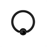 Black steel ball closure ring