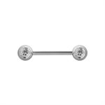 Barbell de sein avec pierres de face pré-stérilisé