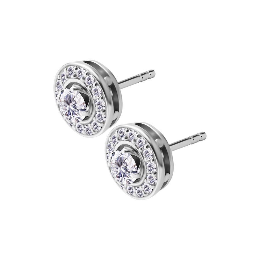 Boucles d'oreilles avec des pierres et disque amovible Boucles d'oreilles avec des pierres et disque amovible