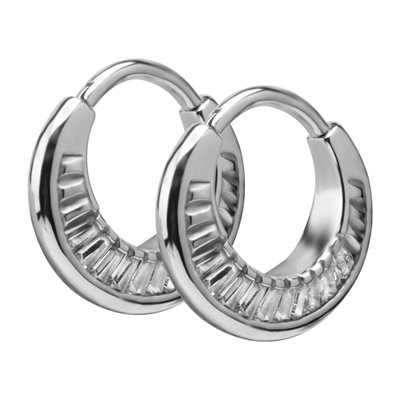 Boucles d'oreilles avec pierres des 2 côtés Boucles d'oreilles avec pierres des 2 côtés