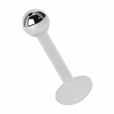 Labret en Bioplast avec boule en acier Labret en Bioplast avec boule en acier