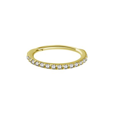 18k gold jewelled hinged clicker
