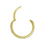 18k gold jewelled hinged clicker