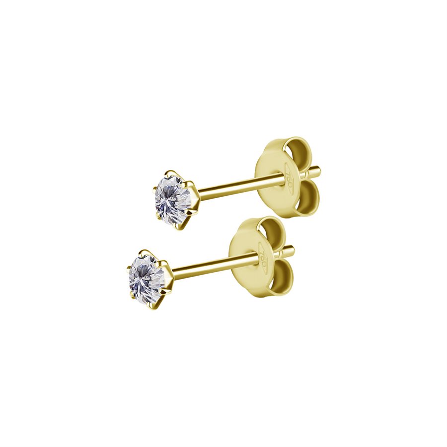 Boucle d'oreilles en or 18k avec zircon premium Boucle d'oreilles en or 18k avec zircon premium