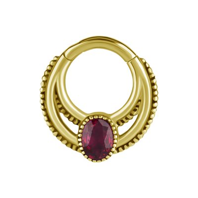 Anneau clicker en or 18k avec véritable saphir songea Anneau clicker en or 18k avec véritable saphir songea