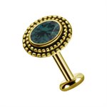 Attache interne en or 18k avec une nano pierre