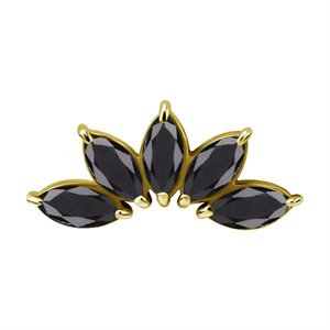 18k gold internal jewelled marquise attachment