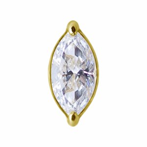 18k gold internal marquise attachment