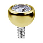Boule interne en or 18k avec zircon premium