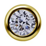 Boule interne en or 18k avec zircon premium