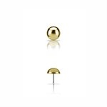 Disque bombé sans filet en or 18k