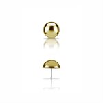 18k gold threadless domed disc attachment