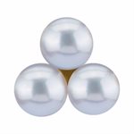 18K gold threadless trinity attachment w. freshwater pearls