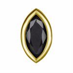 18k gold threadless marquise attachment w. premium zirconia