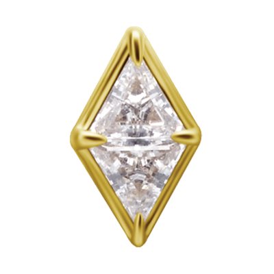 Attache interne sans filet en or 18k en losange Attache interne sans filet en or 18k en losange