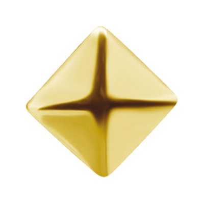 Attache interne sans filet en or 18k en forme de pyramide Attache interne sans filet en or 18k en forme de pyramide