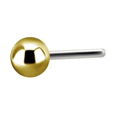 Attache sans filet en or 18k avec une boule Attache sans filet en or 18k avec une boule