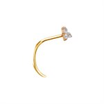 14k gold jewelled flower nosescrew