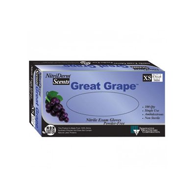 Medical grade purple scents nitrile gloves