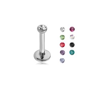 Internal labret with jewelled ball