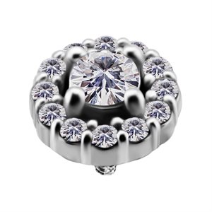 CoCr internal round attachment with premium zirconia