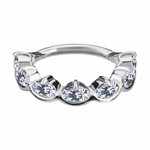 CoCr conch clicker ring with oval premium zirconia