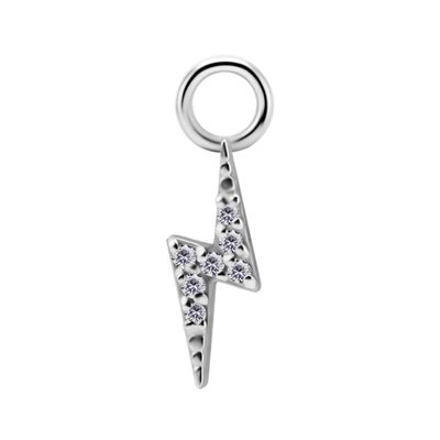 Pendentif éclair en CoCr pour clicker avec pierres Pendentif éclair en CoCr pour clicker avec pierres
