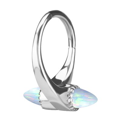Anneau clicker en CoCr avec des cônes opals Anneau clicker en CoCr avec des cônes opals