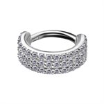 CoCr jewelled hinged clicker ring